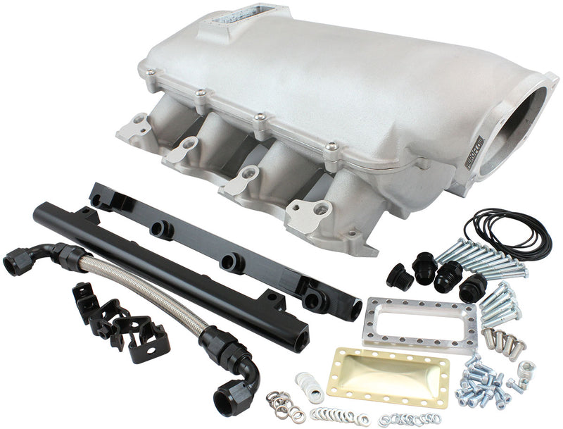 GM LS MODULAR INTAKE MANIFOLD CATHEDRAL PORT LOW RISE EFI   NATURAL Aeroflow - AF6063-5000
