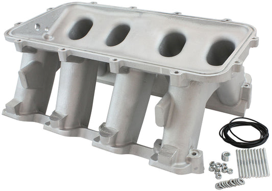 HI RISE NON EFI GM LS BASE    MODULAR INTAKE MANI RECTANGLE PORT NATURAL AF 6079-6002