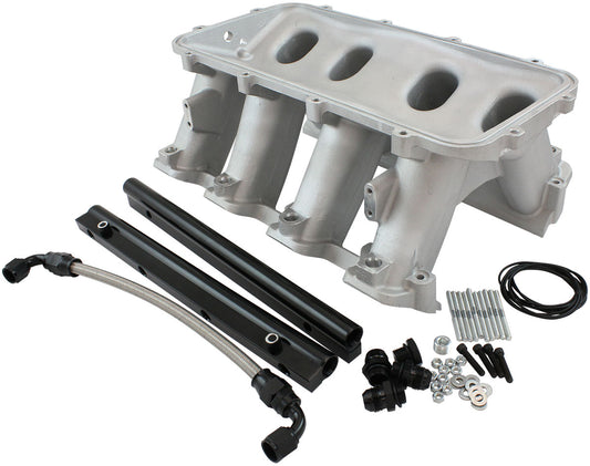 HI RISE EFI GM LS BASE INTAKE MODULAR MANIFOLD RECTANGLE    PORT NATURAL AF 6079-6004