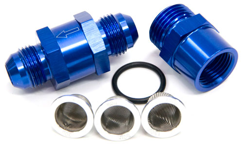 -4AN INLINE FUEL & OIL FILTER BLUE 3 X FILTER 30,80,150 MICR