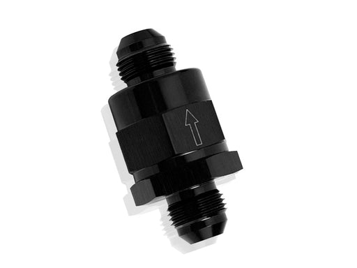 CHECK VALVE INLINE -6AN       BLACK  / ONE WAY VALVE