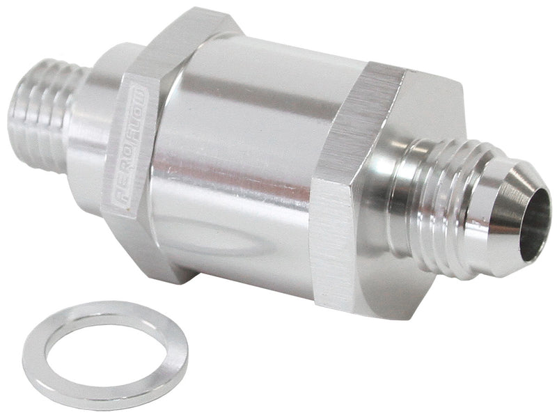 M12 X 1.5MM X -6AN CHECKVALVE SILVER MALE TO MALE BOSCH PUMP