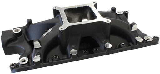 SBF HI RISE INTAKE MANIFOLD   SINGLE PLANE FORD 302 BLACK