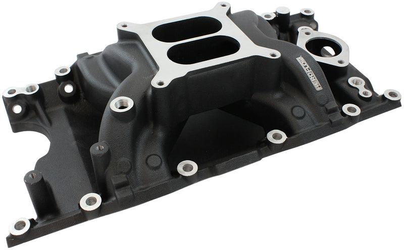 SB CHRYSLER AIR GAP INTAKE    MANIFOLD DUAL PLANE 318 360   BLACK Aeroflow - AF6010-3005