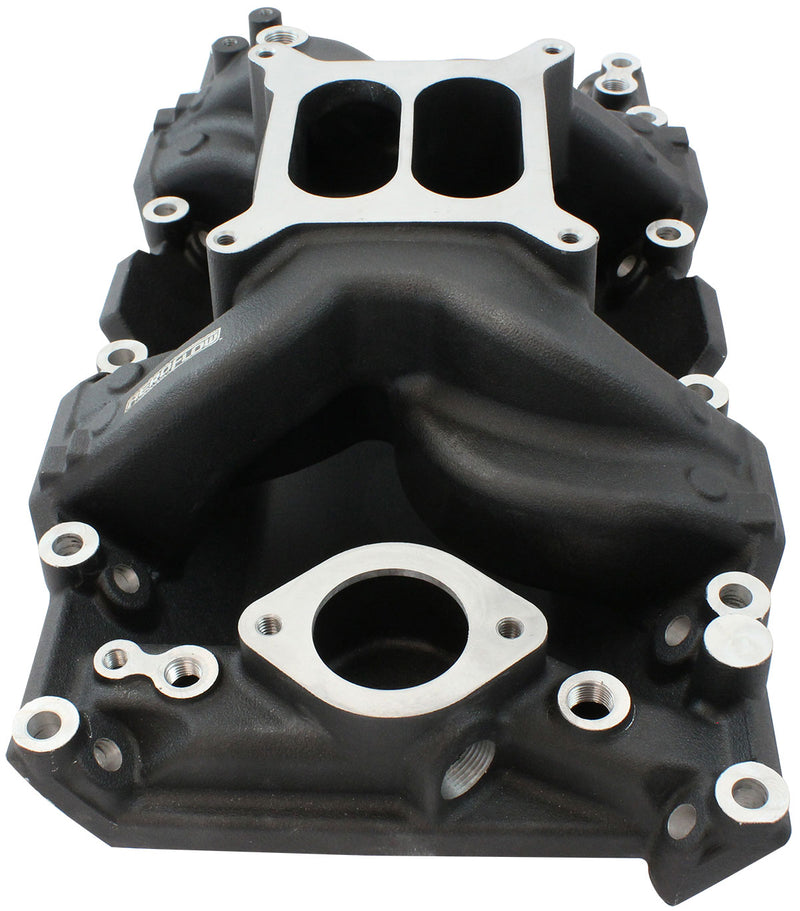 SB CHRYSLER AIR GAP INTAKE    MANIFOLD DUAL PLANE 318 360   BLACK Aeroflow - AF6010-3005