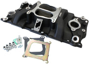 SBC CLASSIC INTAKE MANIFOLD   DUAL PLANE CHEV 350 BLACK