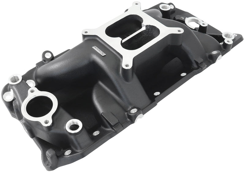 BBC AIR GAP INTAKE MANIFOLD   DUAL PLANE CHEV 454 BLACK OVAL