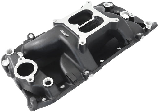 BBC AIR GAP INTAKE MANIFOLD   DUAL PLANE CHEV 454 BLACK OVAL