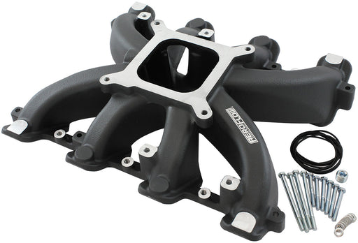 GM LS CARBY INTAKE MANIFOLD   CATHEDRAL PORT NON-EFI LS1 LS2BLACK Aeroflow - AF6240-5000