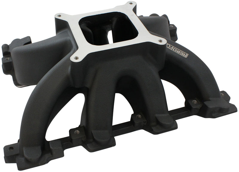 GM LS CARBY HI RISE INTAKE    MANIFOLD CATHEDRAL NON EFI LS1LS2 BLACK Aeroflow- 6240-5000