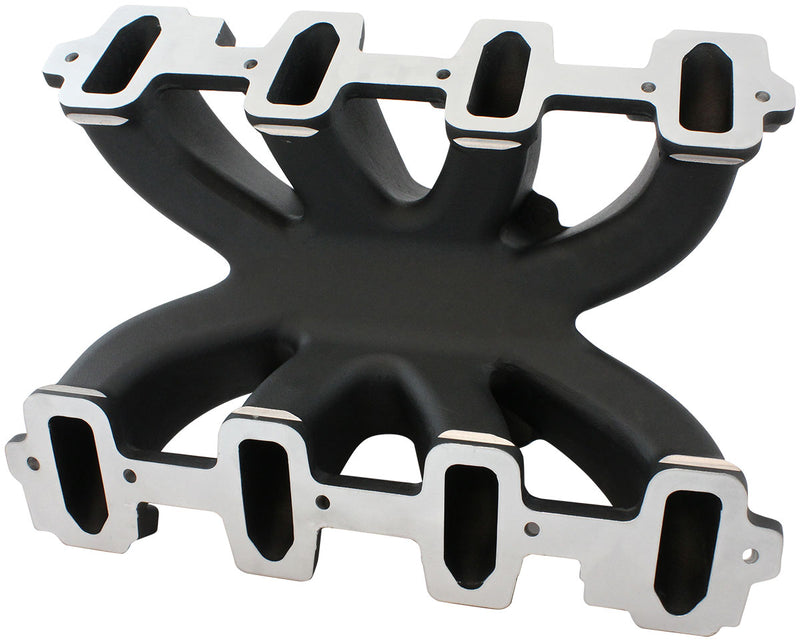 GM LS CARBY HI RISE INTAKE    MANIFOLD CATHEDRAL NON EFI LS1LS2 BLACK Aeroflow- 6240-5000