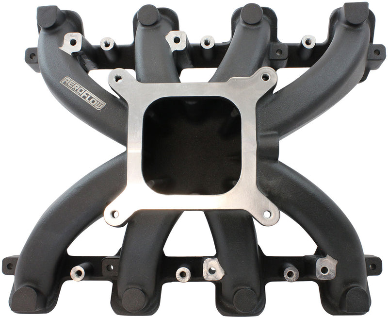 GM LS CARBY INTAKE MANIFOLD   RECTANGLE PORT NON-EFI LS3    BLACK Aeroflow - AF 6240-6000
