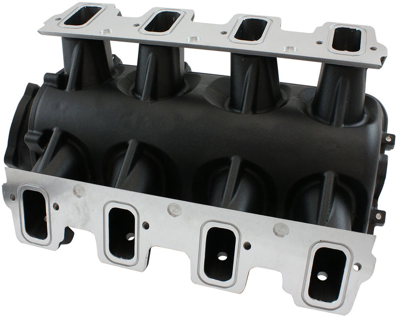 GM LS MODULAR INTAKE MANIFOLD RECTANGLE PORT LOW RISE EFI   BLACK Aeroflow - AF6263-6000