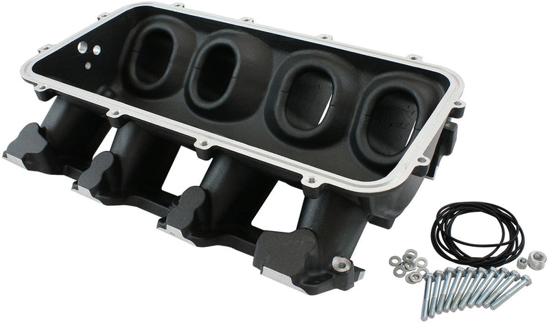 LOW RISE NON EFI GM LS BASE   MODULAR INTAKE MANI RECTANGLE PORT BLACK AF 6279-6000