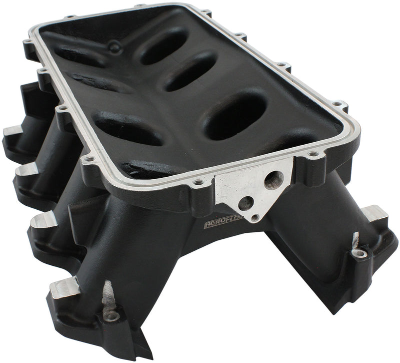 HI RISE NON EFI GM LS BASE    MODULAR INTAKE MANI RECTANGLE PORT BLACK AF 6279-6002