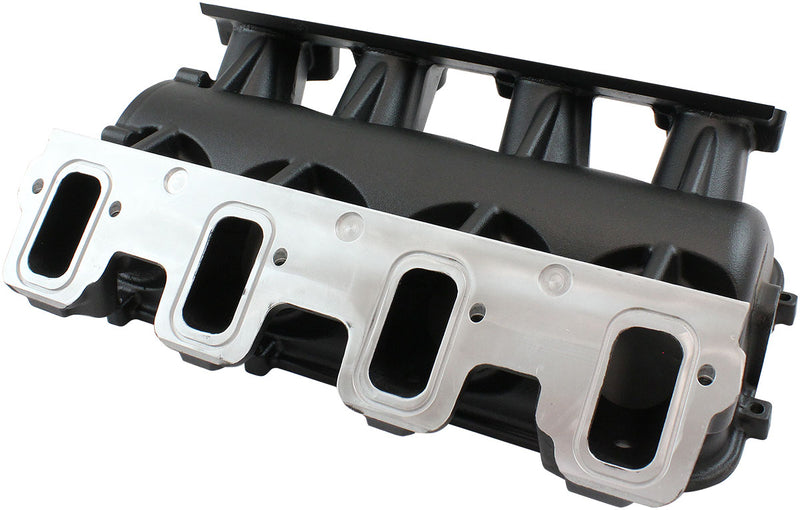 LOW RISE EFI GM LS BASE INTAKEMODULAR MANIFOLD RECTANGLE    PORT BLACK AF 6079-6003