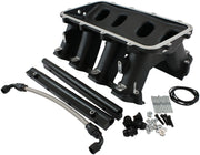 HI RISE EFI GM LS BASE INTAKE MODULAR MANIFOLD RECTANGLE    PORT BLACK AF 6279-6004