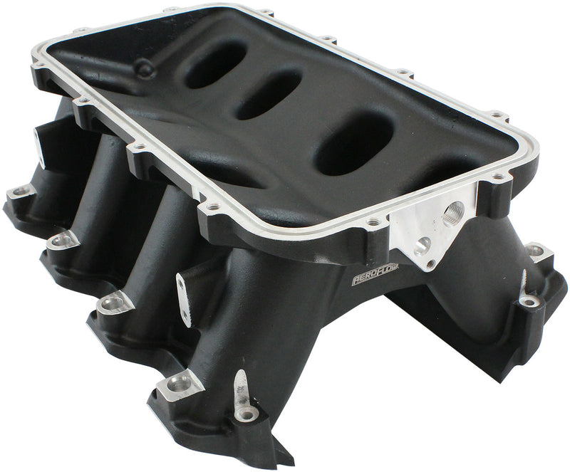 HI RISE EFI GM LS BASE INTAKE MODULAR MANIFOLD RECTANGLE    PORT BLACK AF 6279-6004