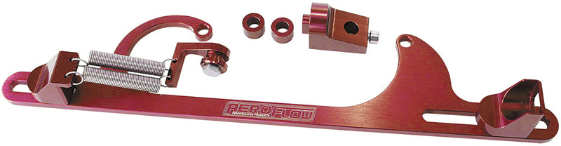 BILLET THROTTLE CABLE BRACKET RED SUITS 4150 STYLE