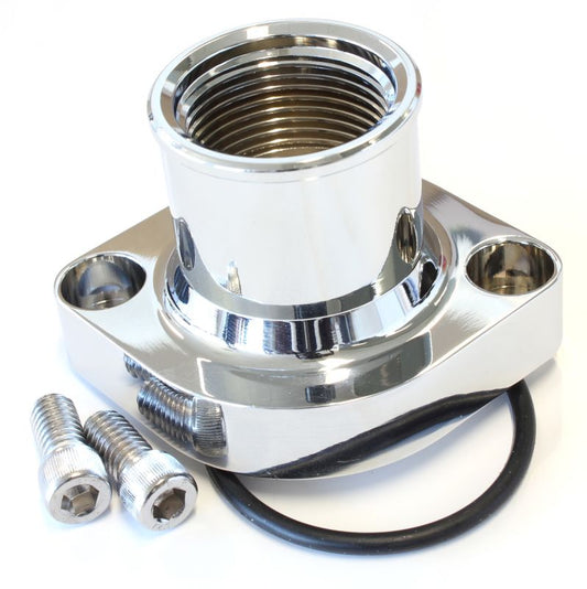 FORD 302 351C CLEV STRAIGHT   UP CHROME THERMOSTAT HOUSING Default Title