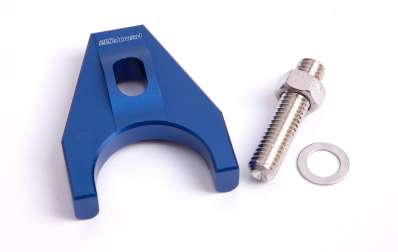 BILLET DISTRIBUTOR HOLD DOWN  BLUE BRACKET SUITS ALL CHEV