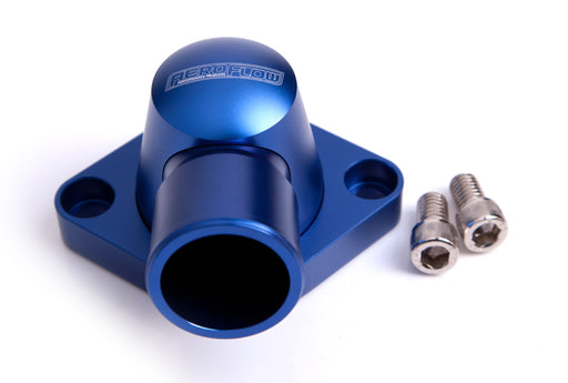 BILLET THERMOSTAT HOUSING     BLUE SWIVEL SBC BBC