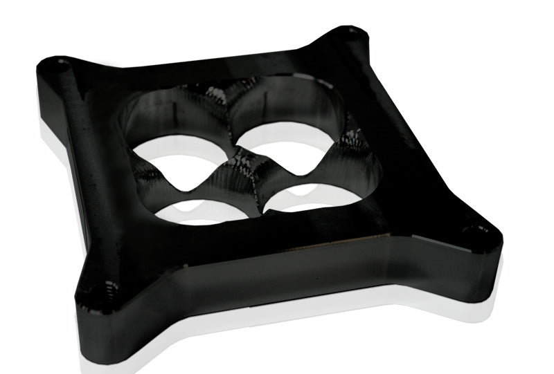 VELOCITY CARB SPACER 4150 1"  BLACK BOLTON HORSEPOWER SQUARE