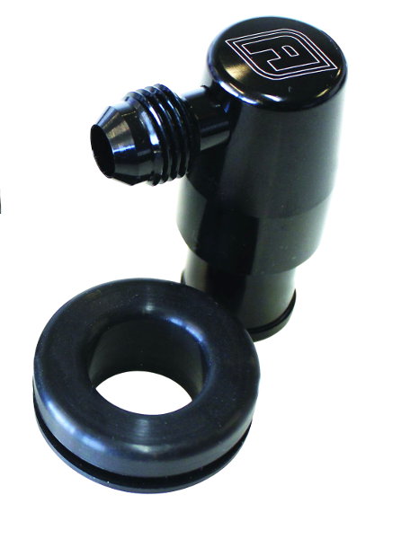 BILLET PCV VALVE SUITS 1-1/4" HOLES IN COVER -6AN MALE