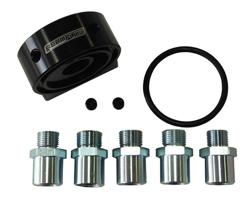 billet sandwich adapter -8ORB ports 2 x 1/8"