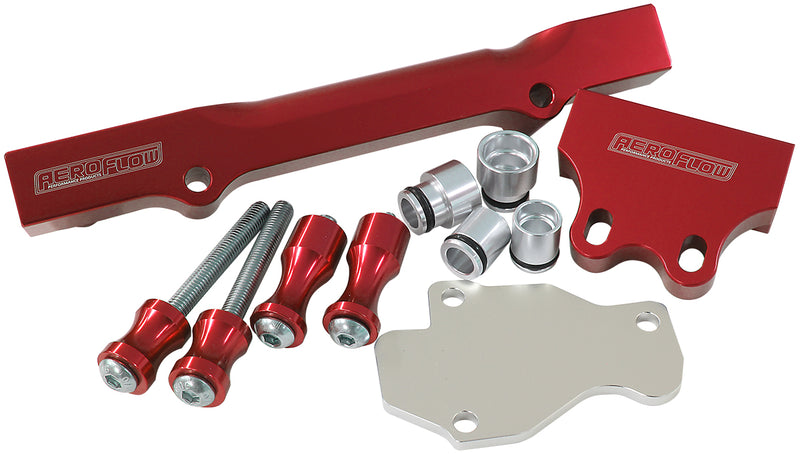 ROTARY FUEL RAIL KIT SERIES 6 7 & 8. MAZDA RX7 RED GEN 2