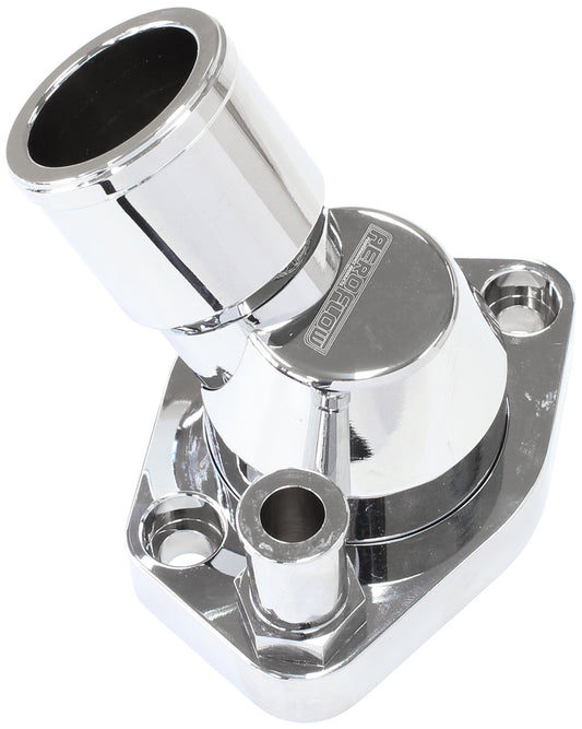 FORD SB WINDSOR 45 DEG SWIVEL CHROME THERMOSTAT HOUSING     SBF Aeroflow - AF 64-2233C Default Title