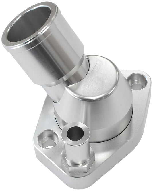 FORD SB WINDSOR 45 DEG SWIVEL SILVER THERMOSTAT HOUSING     SBF Aeroflow - AF 64-2233S Default Title