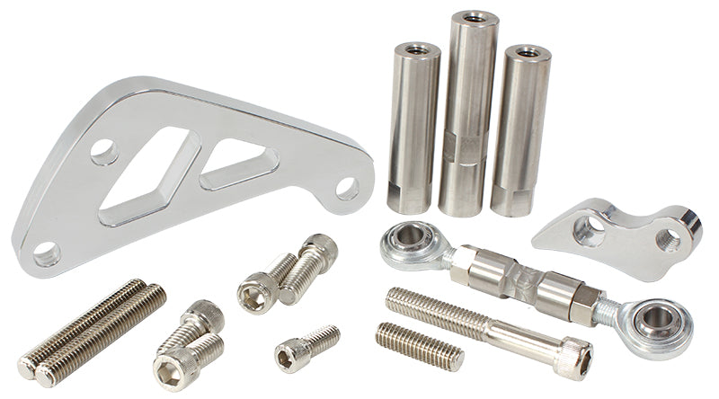 SBC SUIT MID MOUNT ALT BRACK  D/SIDE LONG PUMP - POLISHED