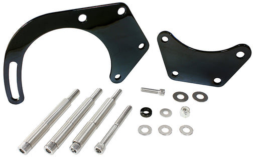 LOW MOUNT ALT BRACKET BLACK   B/B CHEV WITH LONG WATER PUMP