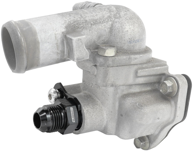 FORD BARRA THERMOSTAT -10AN   PRESS IN ADAPTER FITTING HEATETURBO Aeroflow - AF 64-4042BLK