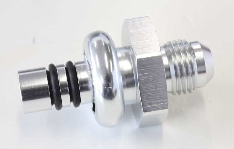 FORD EFI REGULATOR ADAPTER    -6AN WITH .435" SHANK SILVER