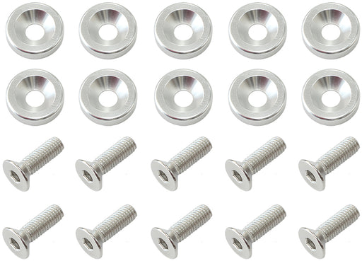 BILLET DRESS UP / FENDER BOLT 10 PACK 5/16 UNC UHL 25MM SILV