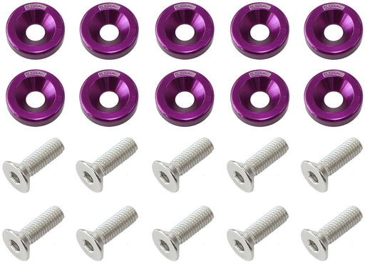 BILLET DRESS UP FENDER BOLT 10PACK M8 x 1.25mm UHL 20MM     PURPLE Aeroflow - AF 64-4374PU