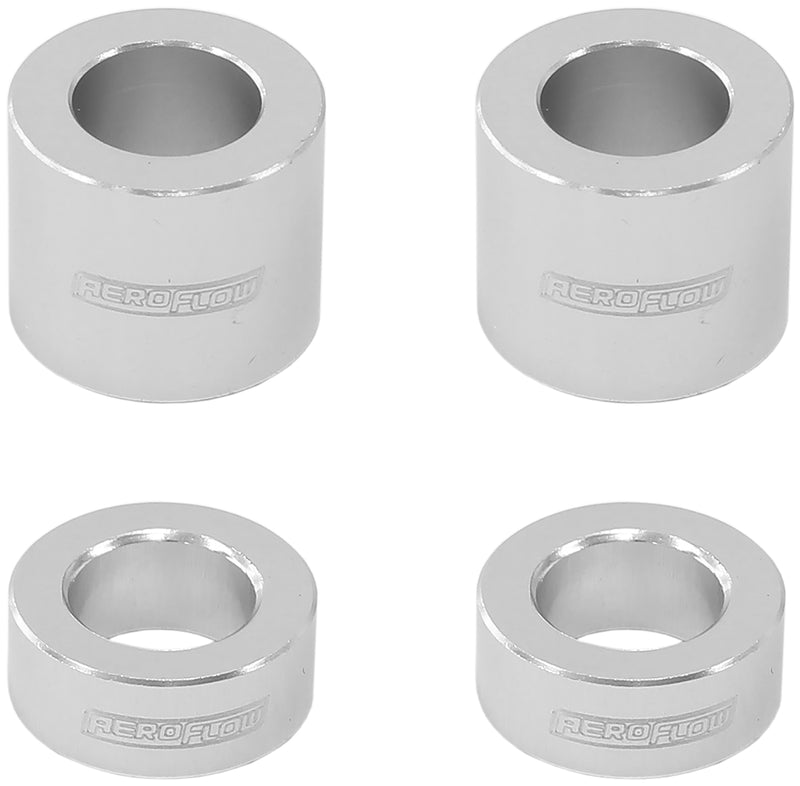 BILLET BOLT SPACERS M6 SILVER 1/4 PACK OF 4