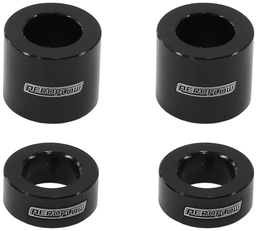 BILLET BOLT SPACERS M8 BLACK  5/16 PACK OF 4