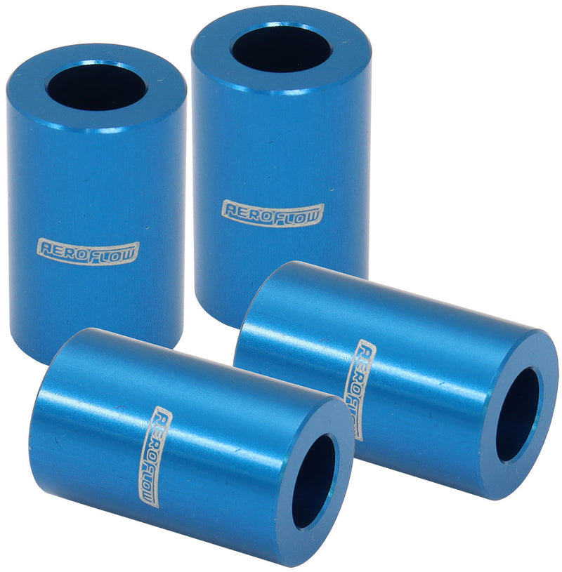 BILLET BOLT SPACERS M6 SILVER 19mm LONG PACK OF 4