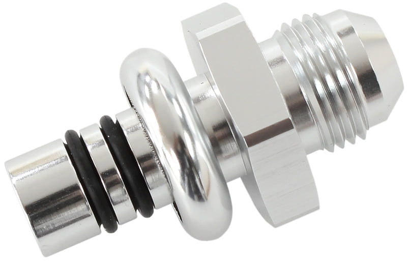 FORD EFI REGULATOR ADAPTER    -8AN WITH .550" SHANK SILVER