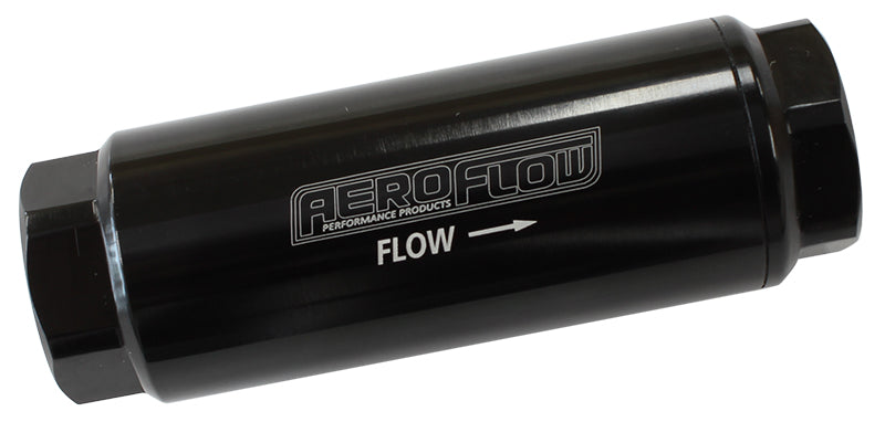 AEROFLOW PRO FILTER 40 MICRON BLACK FEMALE -8 ORB 1.25"x3.5"