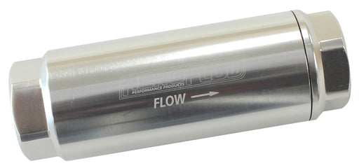 AEROFLOW PRO FILTER 40 MICRON SILVER FEMALE -8 ORB 1.25x3.5"
