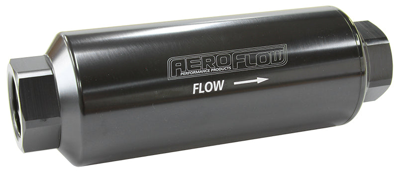 AEROFLOW PRO FILTER 10 MICRON BLACK FEMALE -12ORB 2" x 5.5"