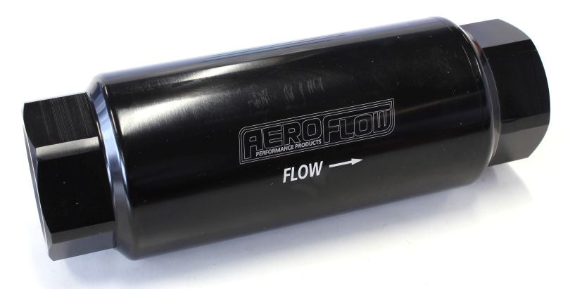 AEROFLOW PRO FILTER 60 MICRON BLACK FEMALE -12ORB 2" x 5.5"