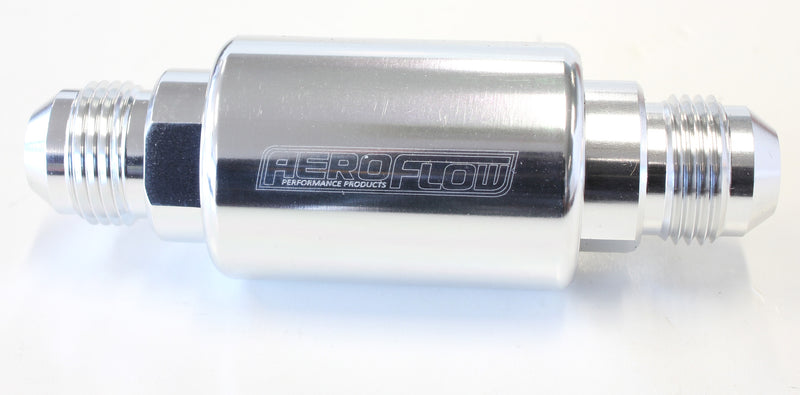AEROFLOW FILTER 40 MICRON     SILVER -8AN  1.25" x 3" NOTES