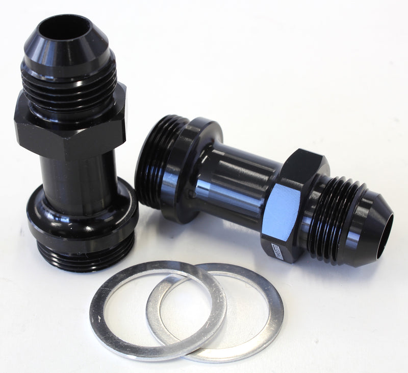 HOLLEY INLET FITTING -8AN     BLACK 7/8" X 20 TO -8AN LONG
