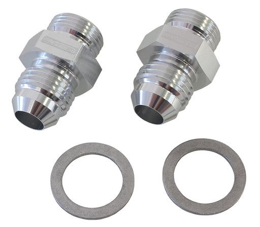 BG / DEMON INLET FITTING -6AN SILVER 9/16" X 24 TO -6AN SHOR