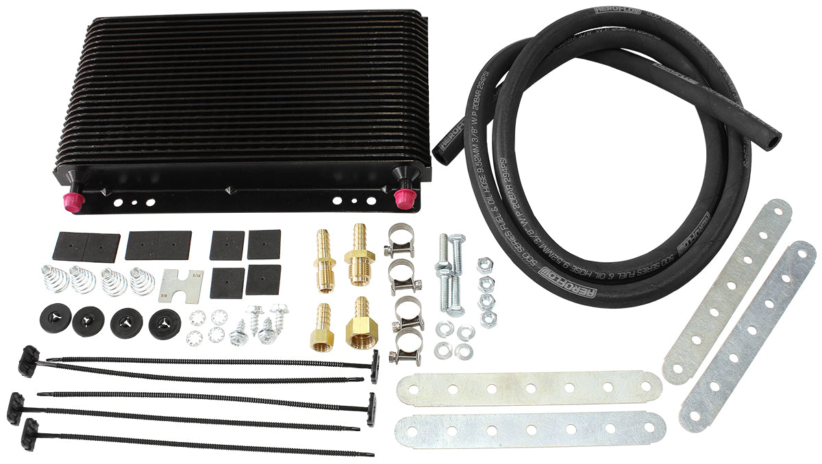 11" x 6" x 1-1/2" 3/8" BARB   TRANS OIL COOLER KIT